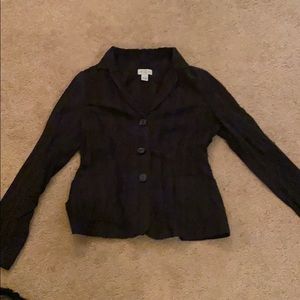 Date night Anthro Sitwell stripe cotton blazer 10